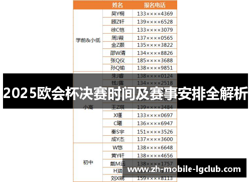 2025欧会杯决赛时间及赛事安排全解析 2025欧会杯决赛时间及赛事安排全解析