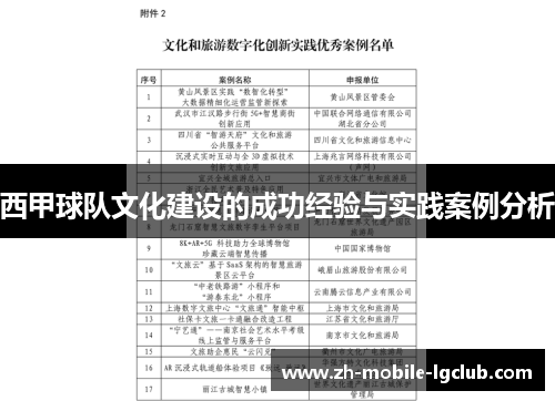 西甲球队文化建设的成功经验与实践案例分析